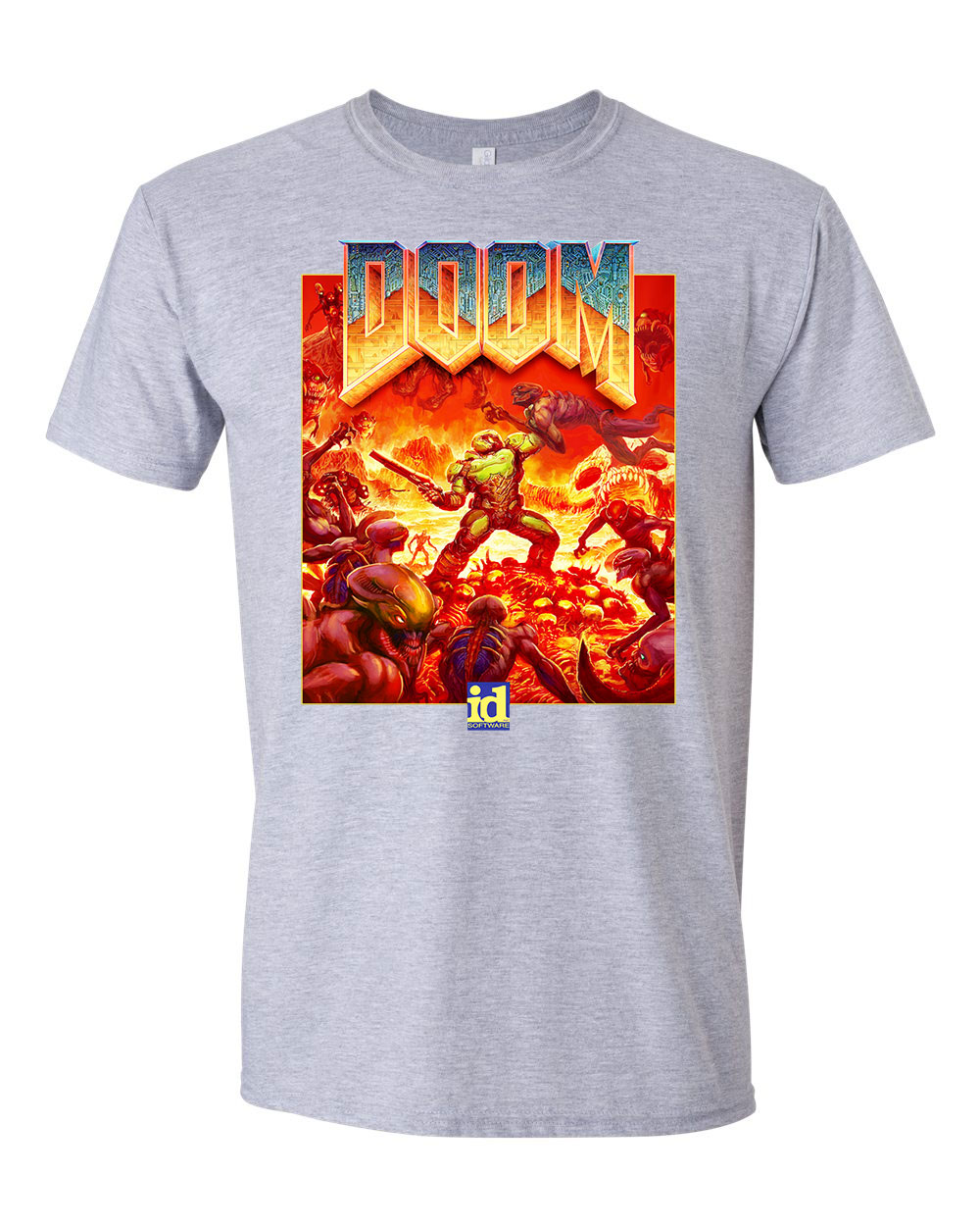 doom Sportszürke Férfi Póló