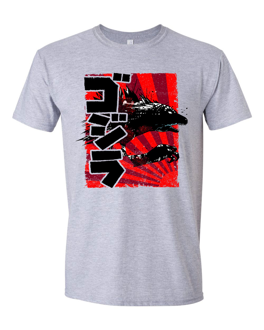 godzilla Sportszürke Férfi Póló