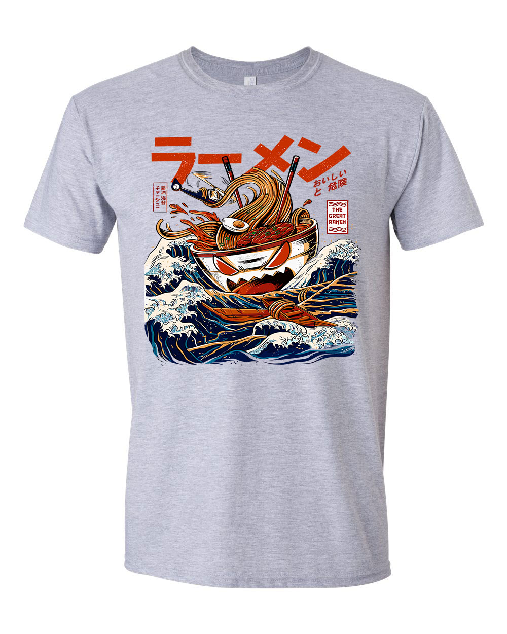 japán ramen Sportszürke Férfi Póló
