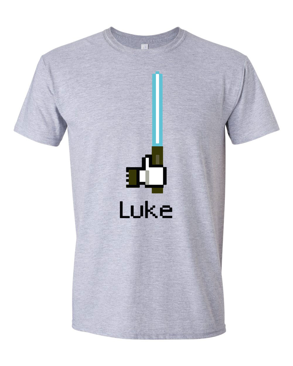 luke skywalker star wars facebook like humor Sportszürke Férfi Póló