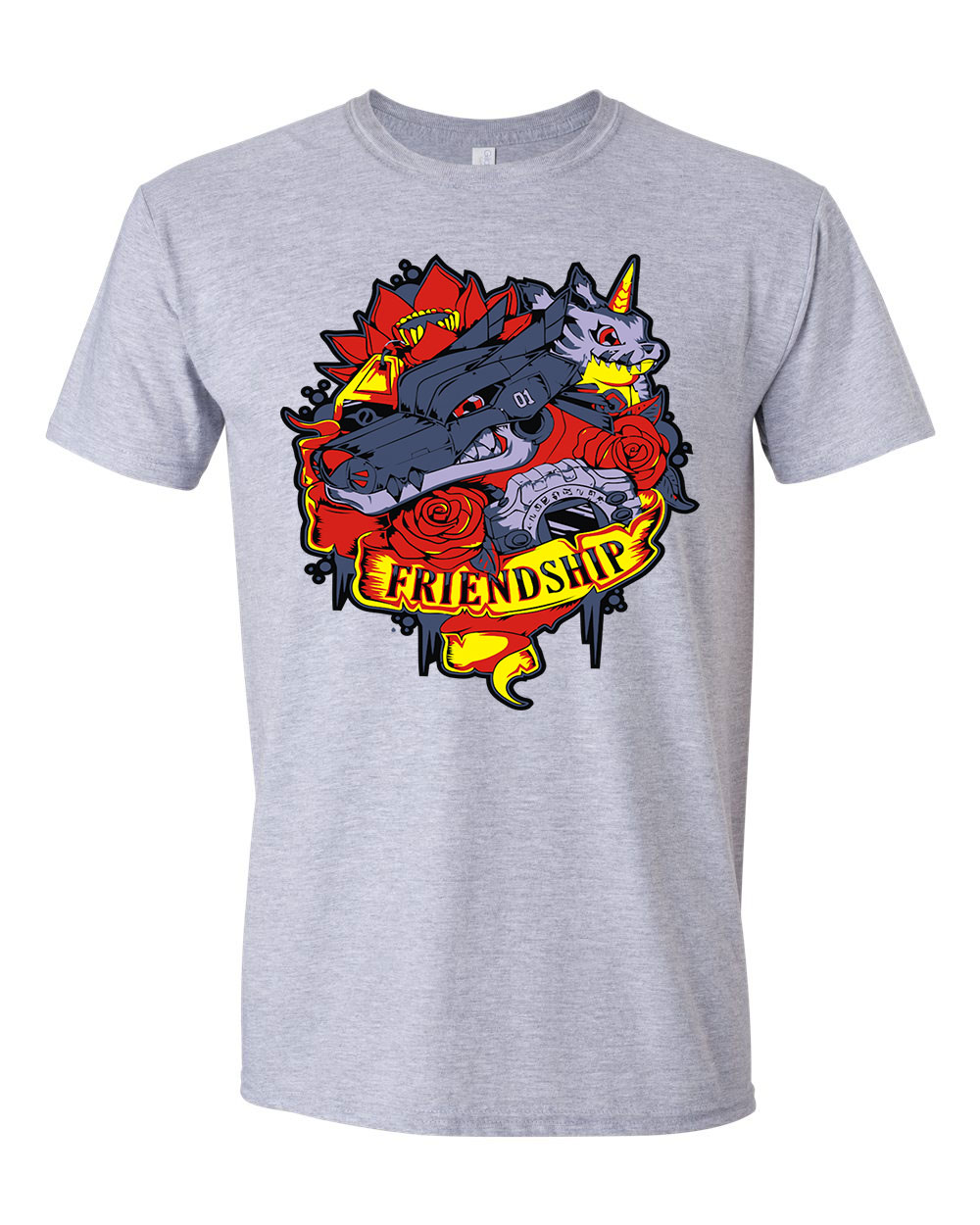digimon gabumon Sportszürke Férfi Póló
