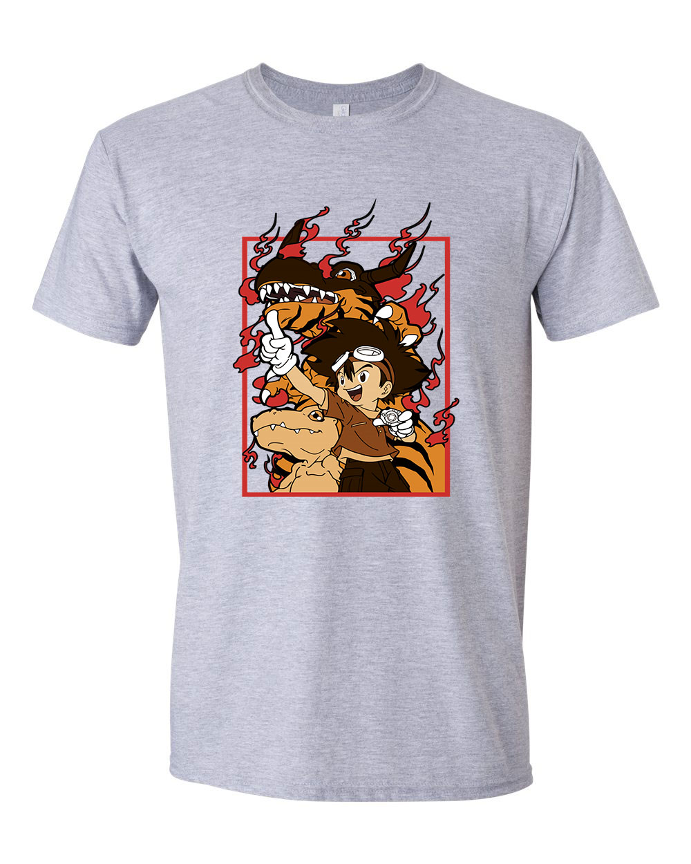 agumon digimon tai Sportszürke Férfi Póló