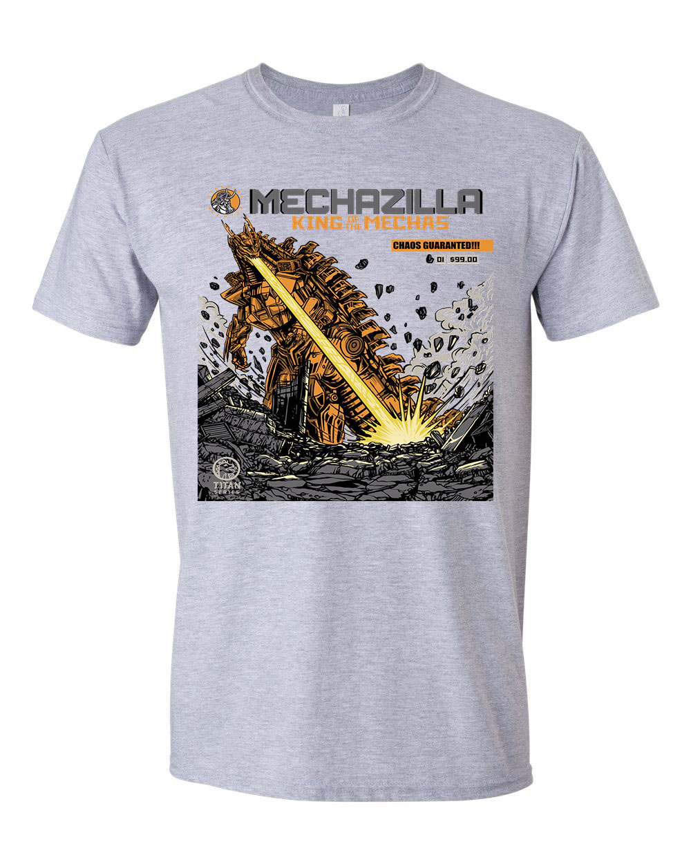 godzilla Sportszürke Férfi Póló