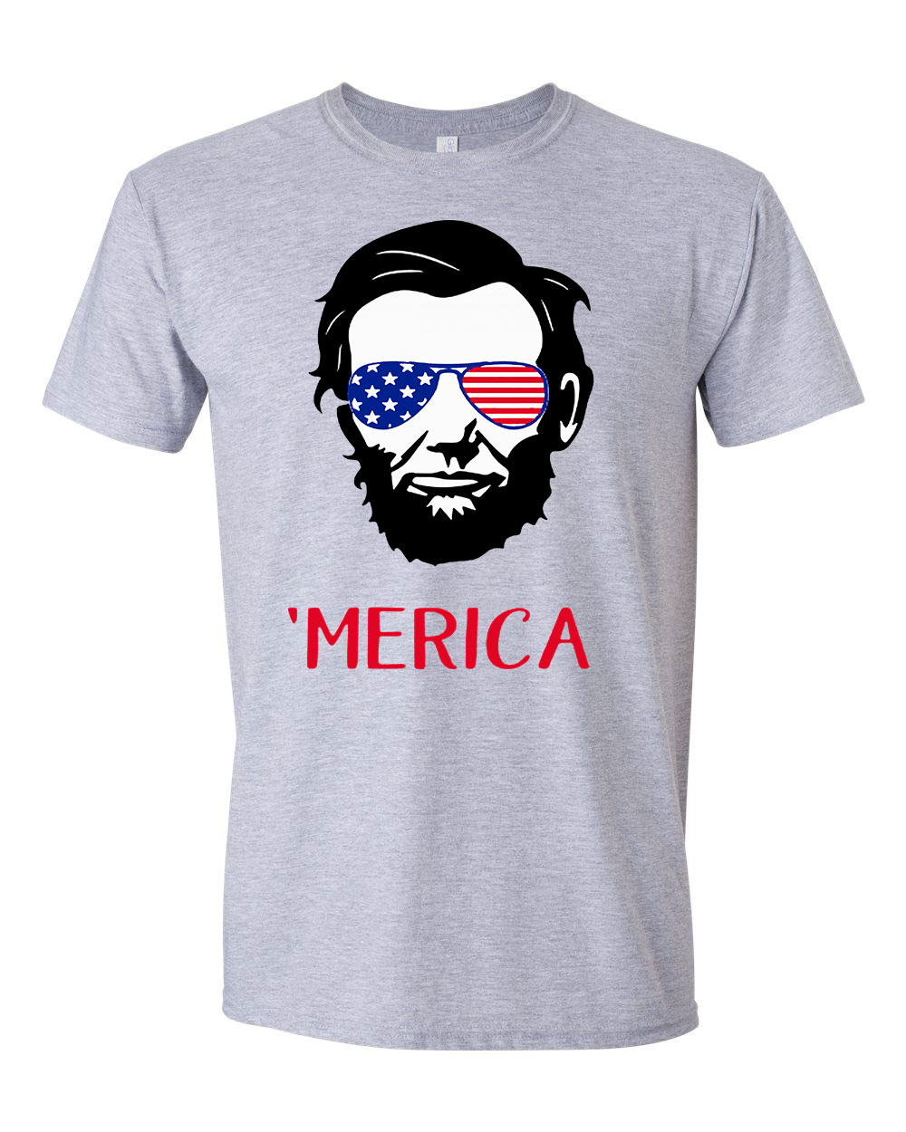 america amerika abraham lincoln Sportszürke Férfi Póló