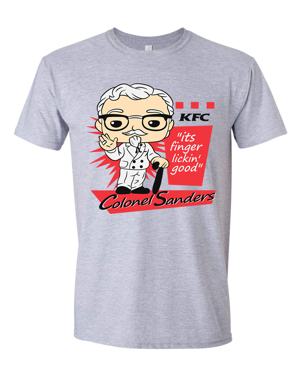 kft colonel sanders Sportszürke Férfi Póló