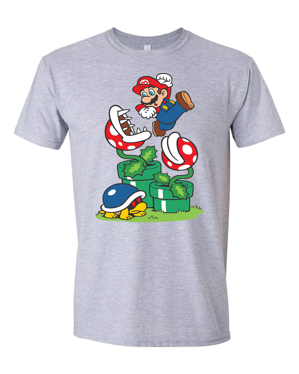 super mario Sportszürke Férfi Póló