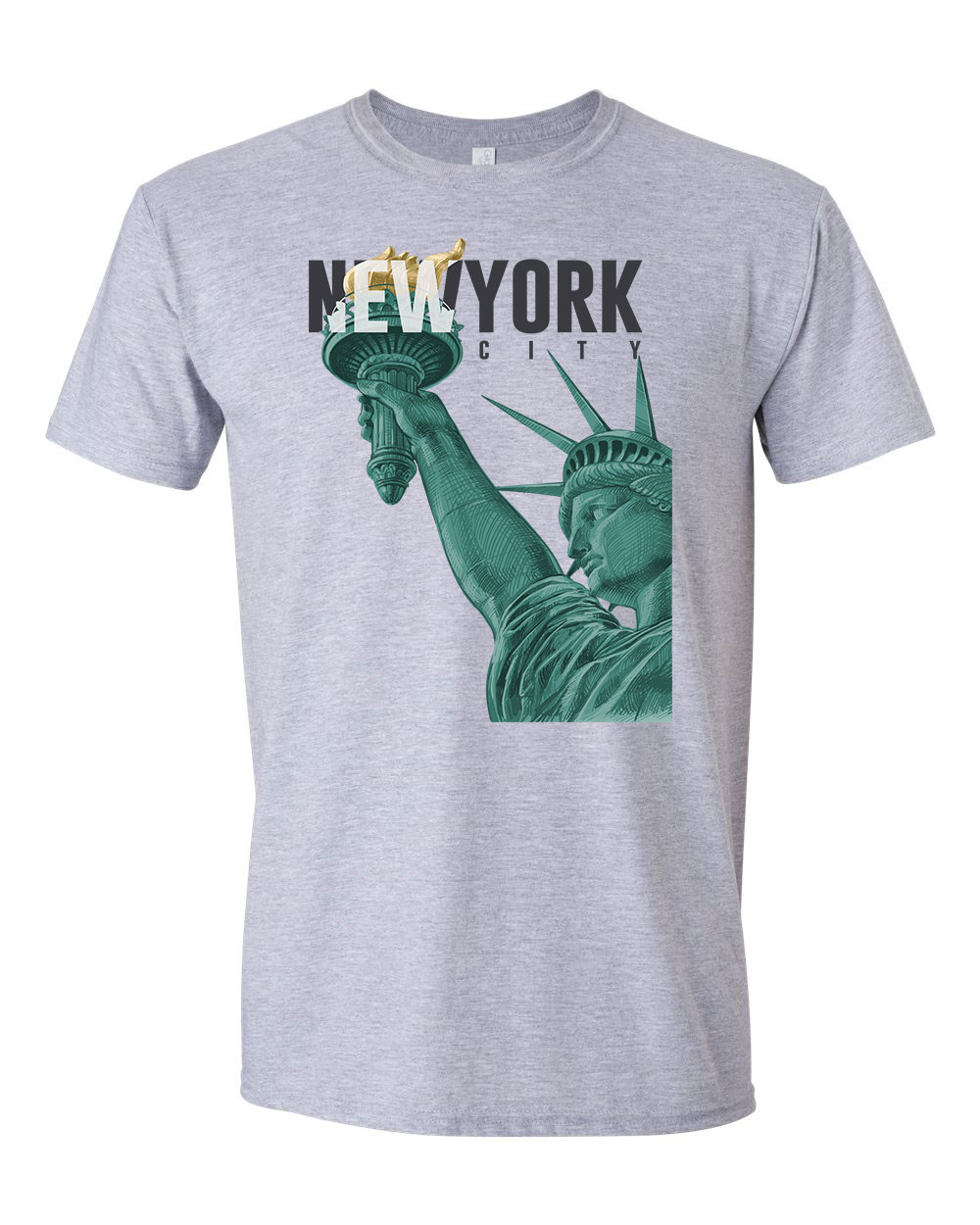 new york city szabadságszobor Sportszürke Férfi Póló