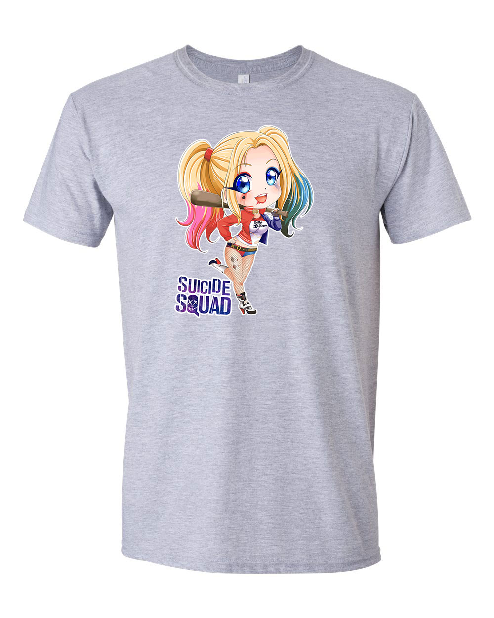 Harley Quinn Chibi Sportszürke Férfi Póló