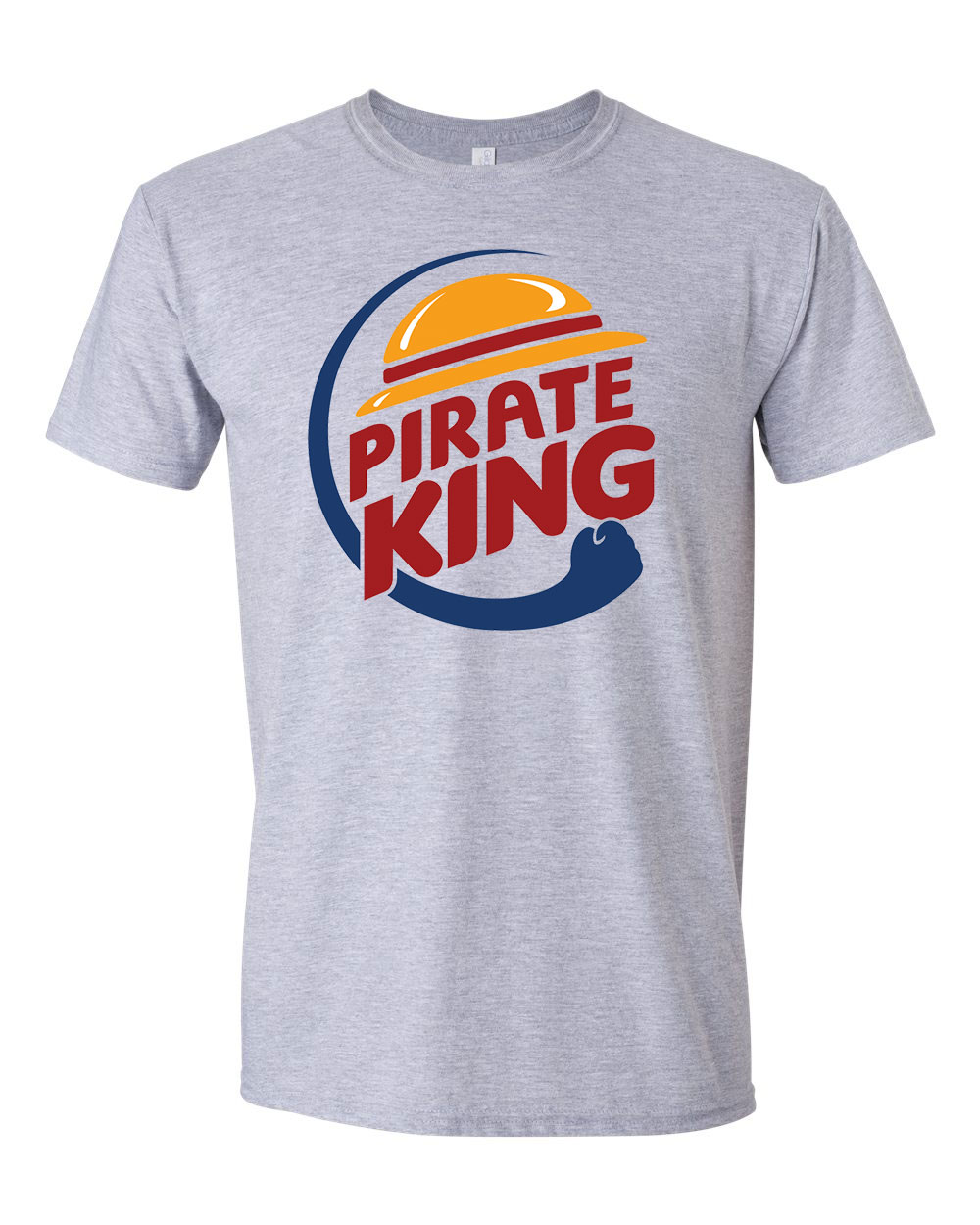 One Piece Pirate King Sportszürke Férfi Póló