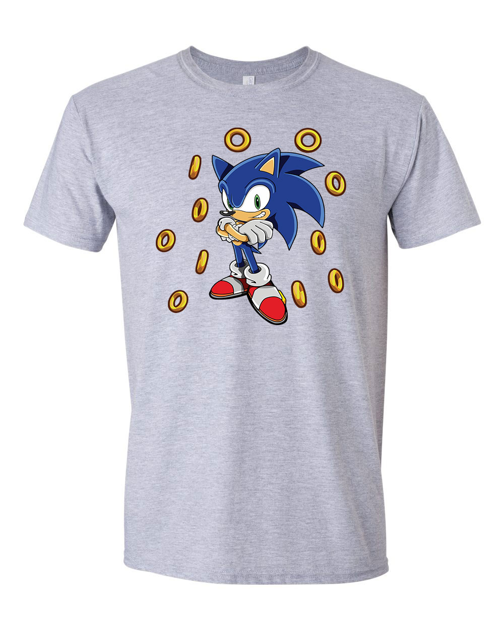 sonic a sündisznó Sportszürke Férfi Póló