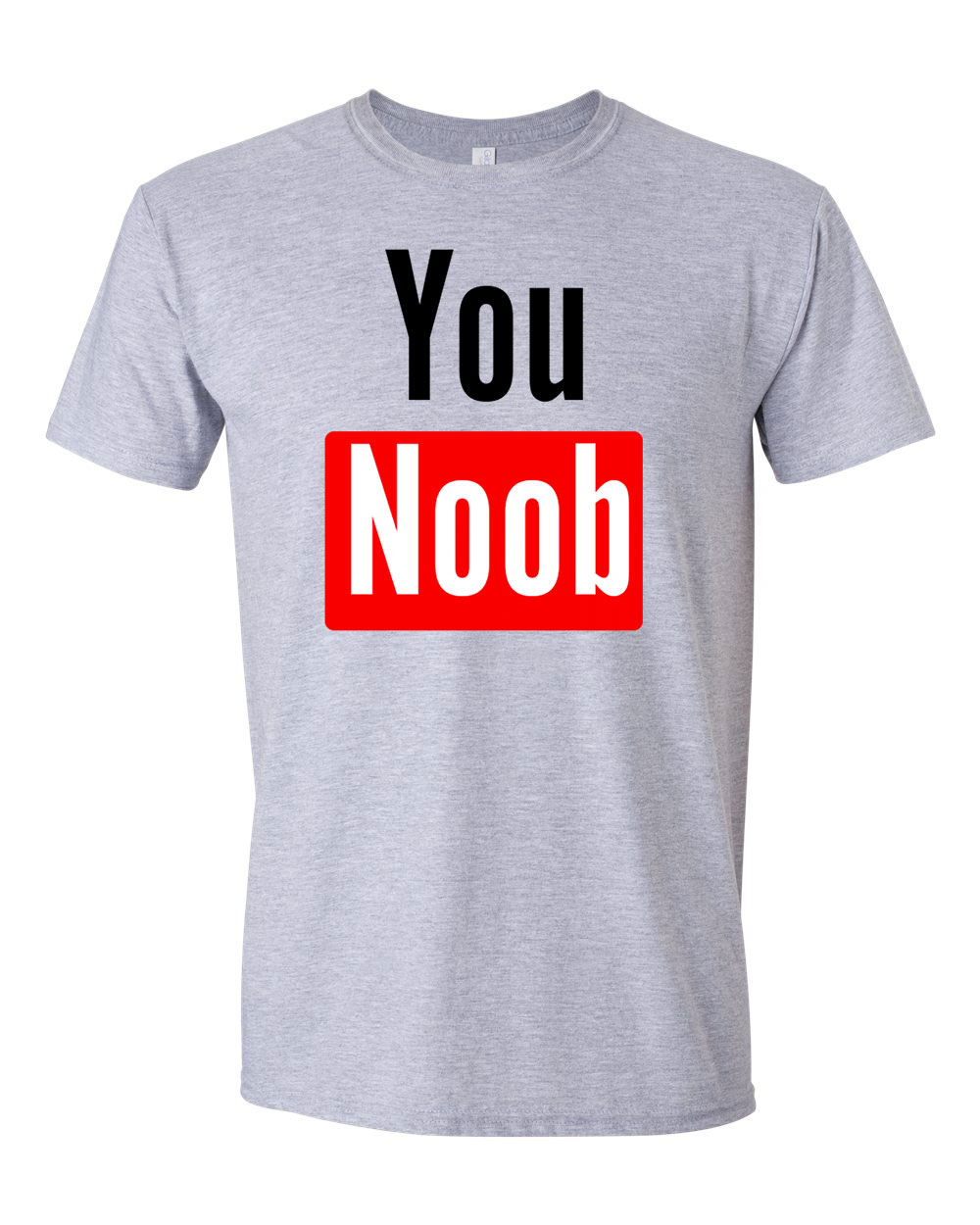 youtube you noob Sportszürke Férfi Póló