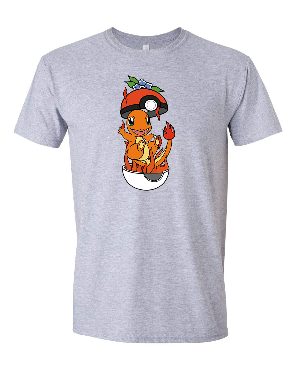 pokemon charmander Sportszürke Férfi Póló