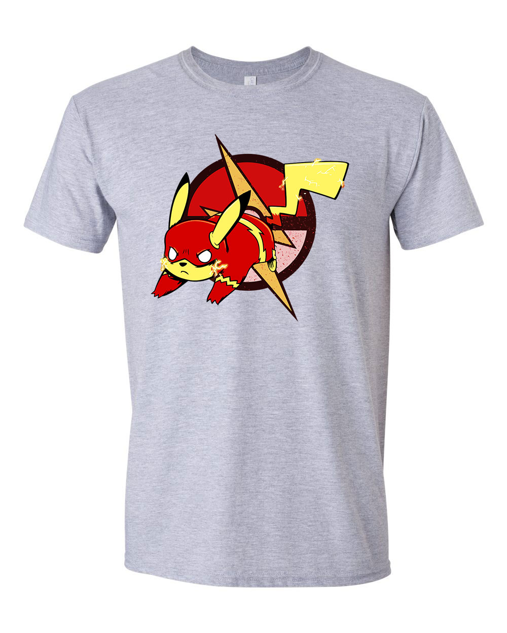 flash pikachu pokemon Sportszürke Férfi Póló