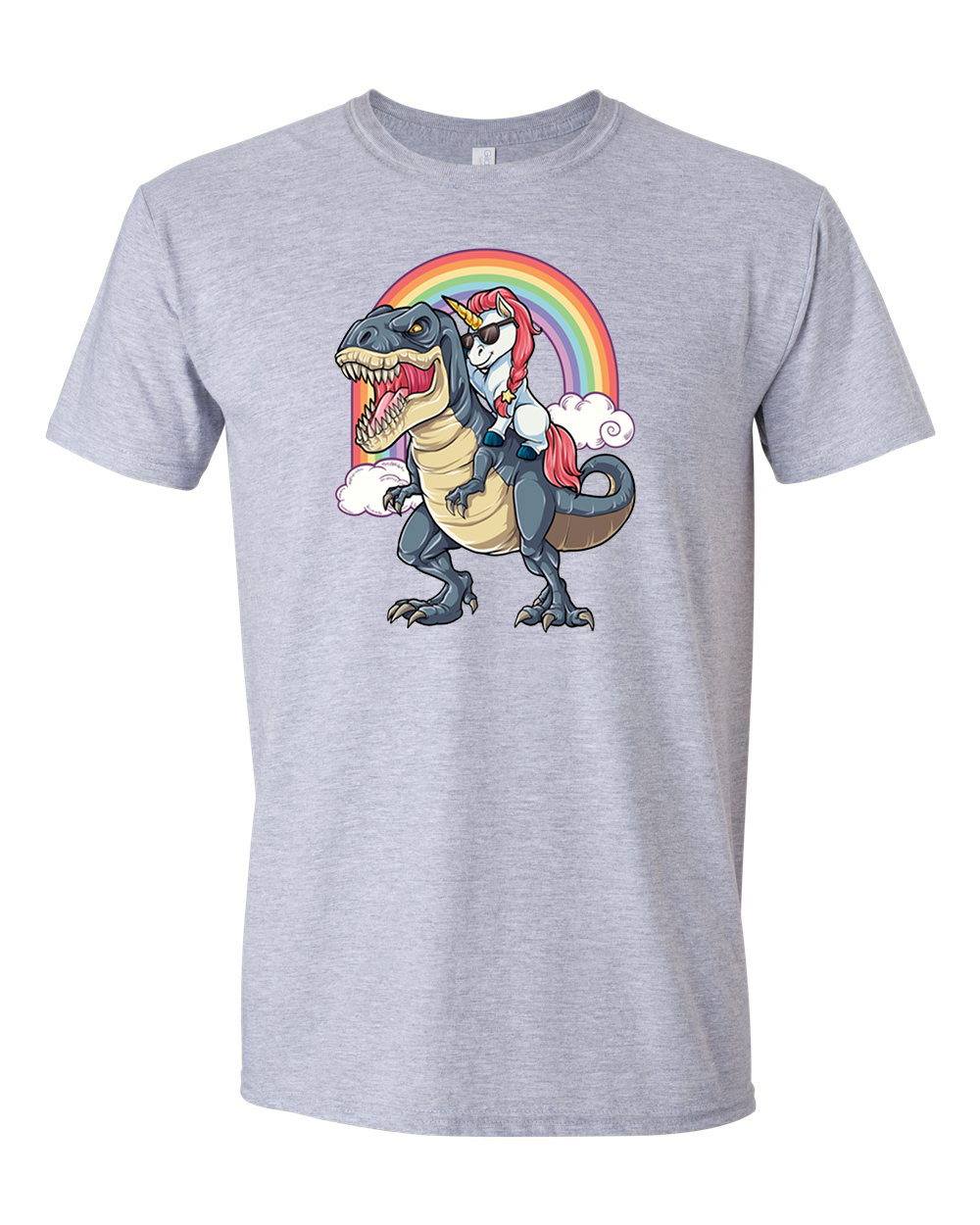 unikornis t-rex Sportszürke Férfi Póló