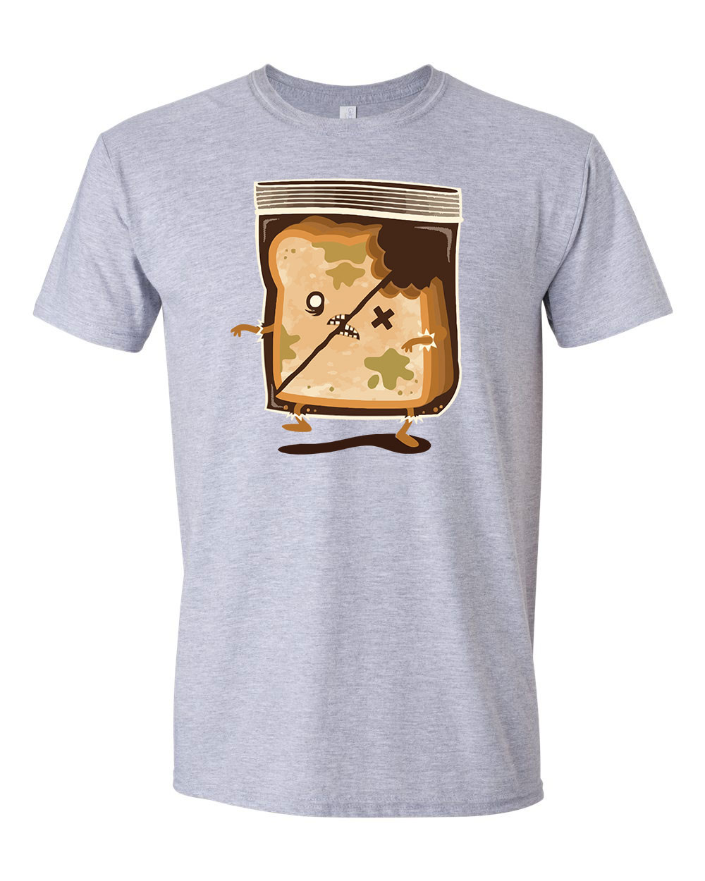walking bread kenyér zombi humor Sportszürke Férfi Póló