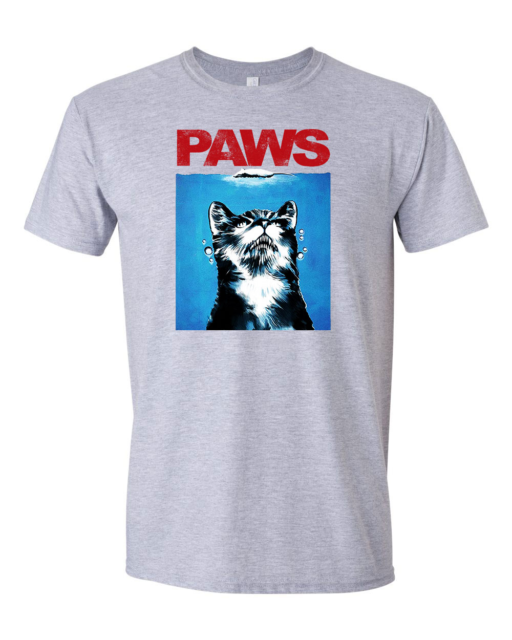 paws macsa macskás cica Sportszürke Férfi Póló