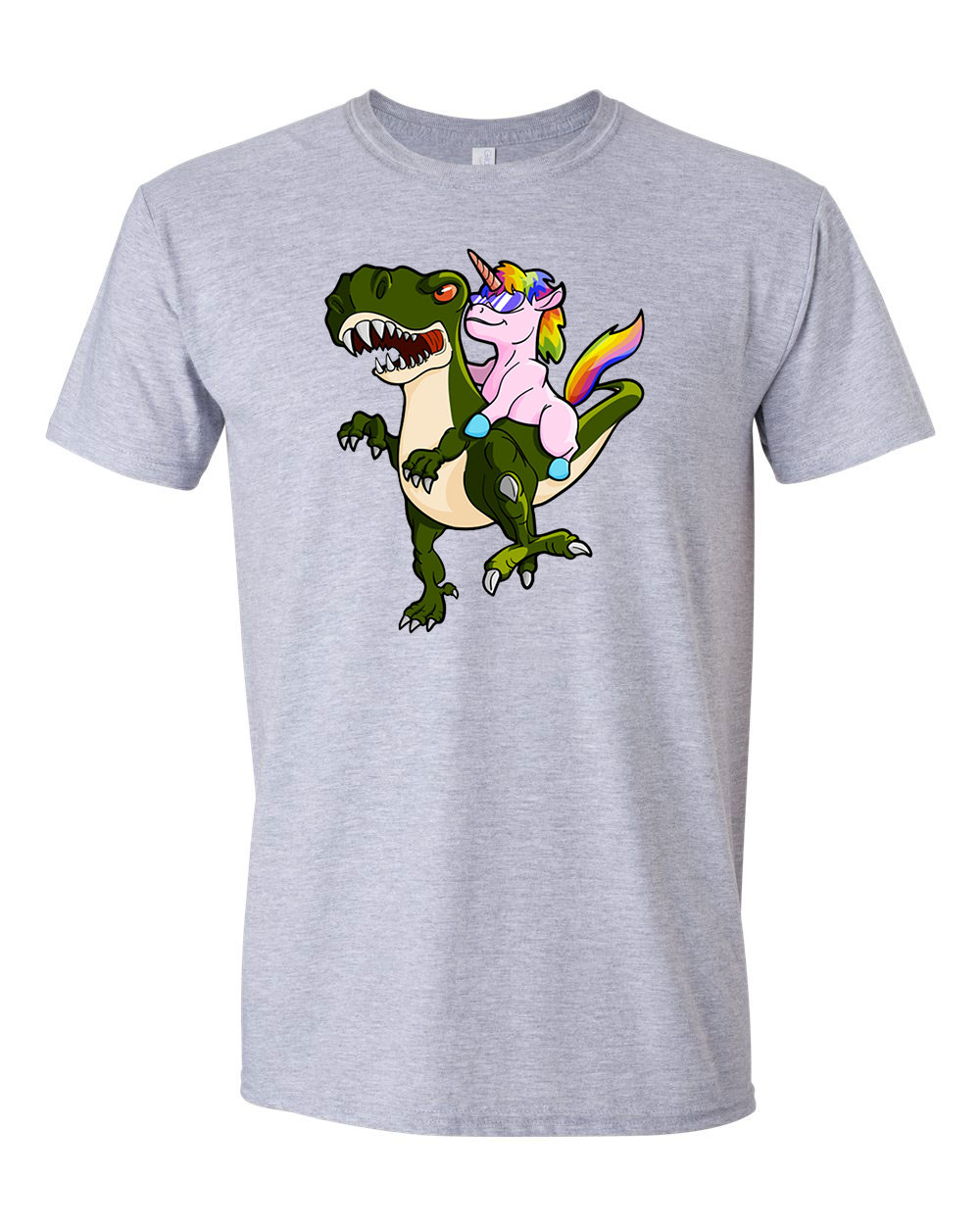 unikornis t-rex Sportszürke Férfi Póló