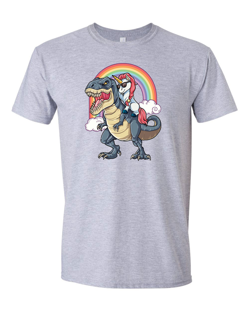 t-rex unikornis Sportszürke Férfi Póló