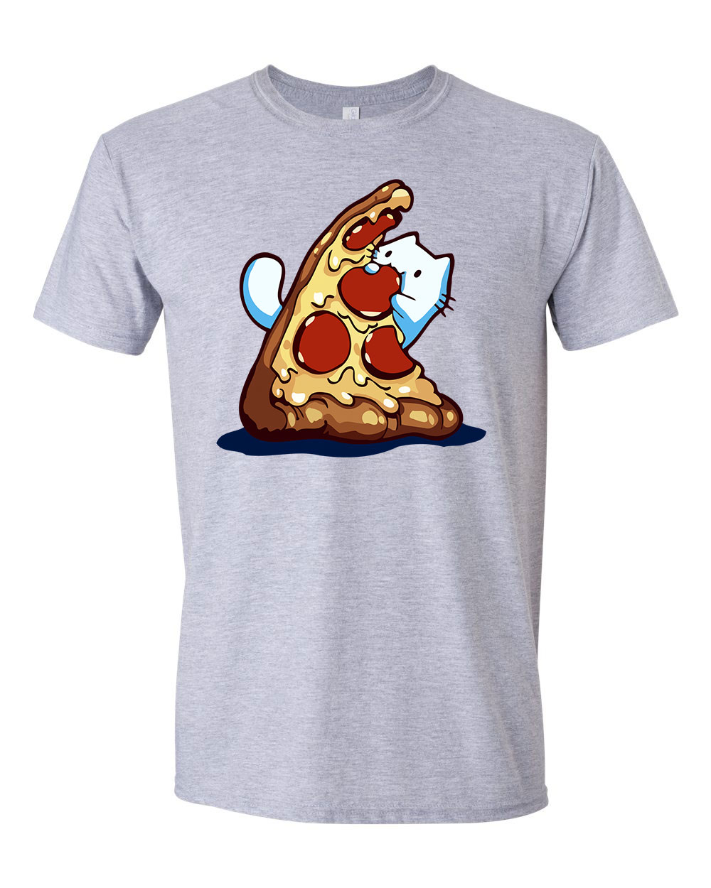 pizza szerető macska Sportszürke Férfi Póló