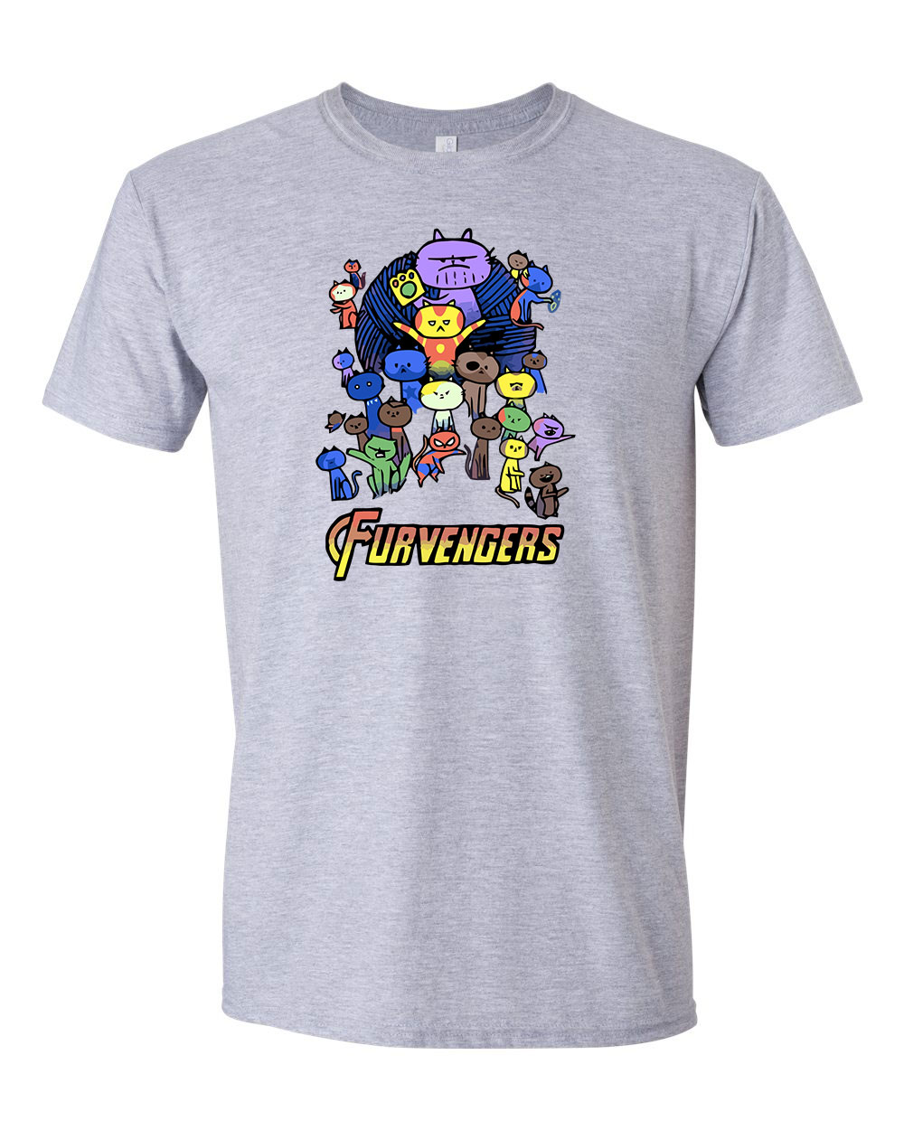 furvengers macska macskás cica cicás Sportszürke Férfi Póló