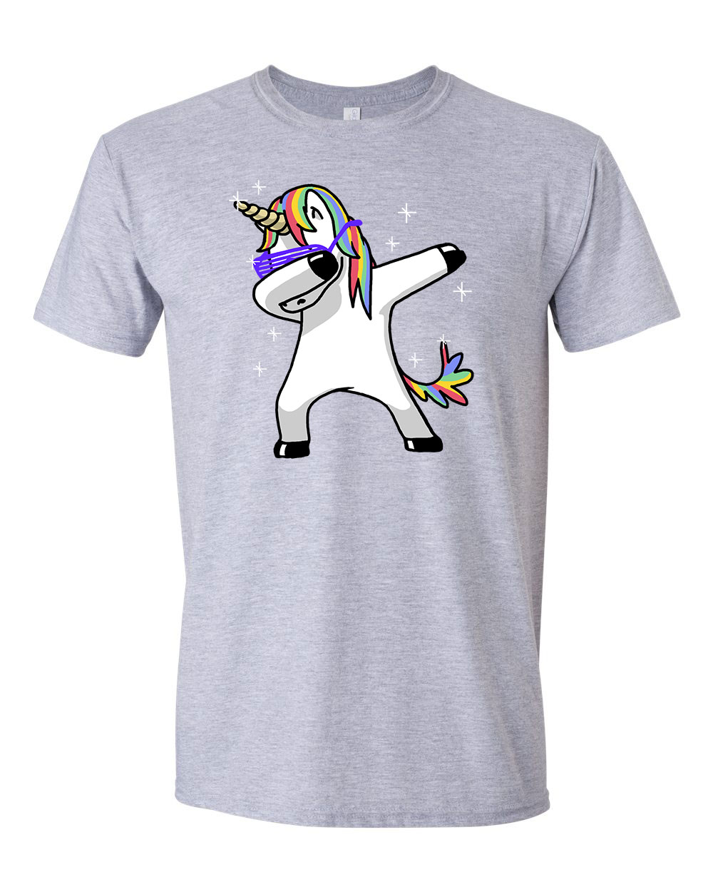 unikornis dabbing unicorn Sportszürke Férfi Póló