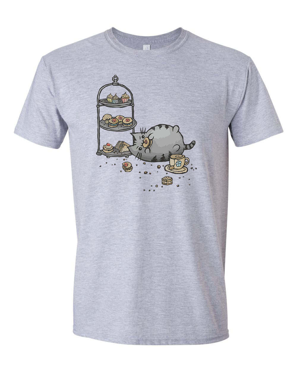 pusheen macska macskás cica cicás Sportszürke Férfi Póló