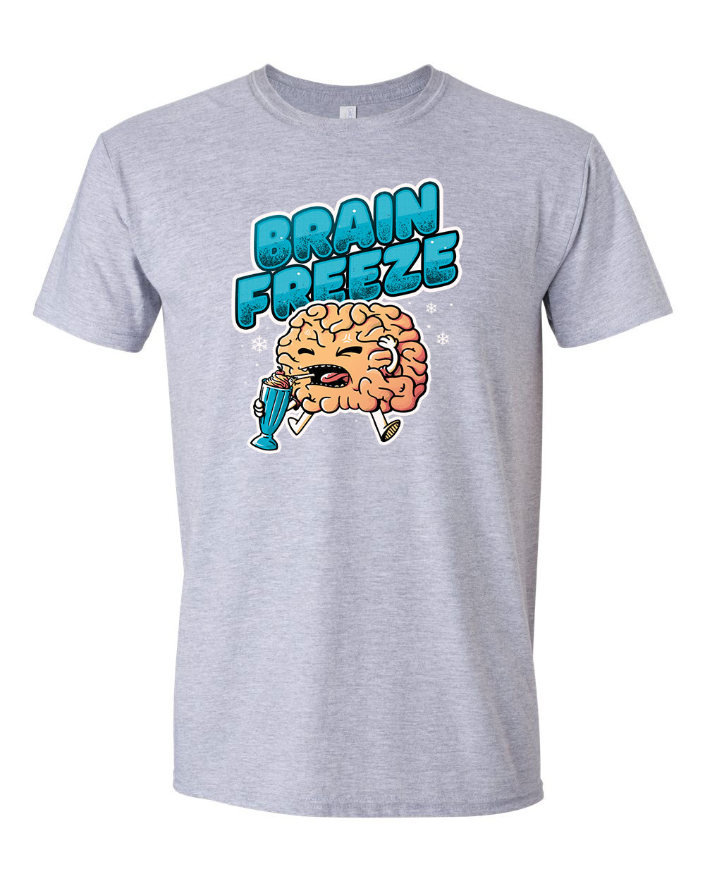 brain freeze Sportszürke Férfi Póló