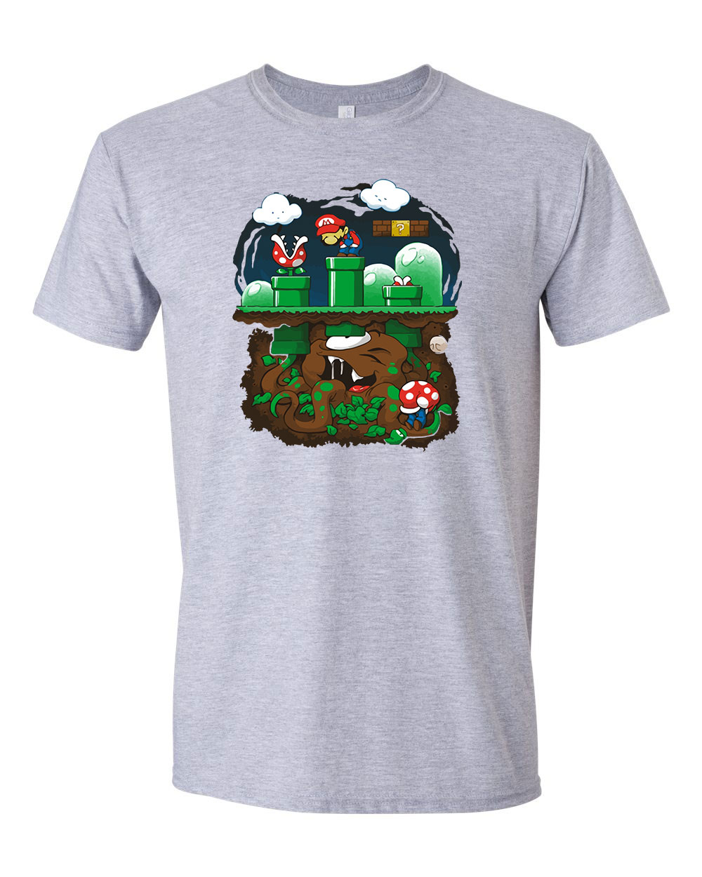 super mario Sportszürke Férfi Póló