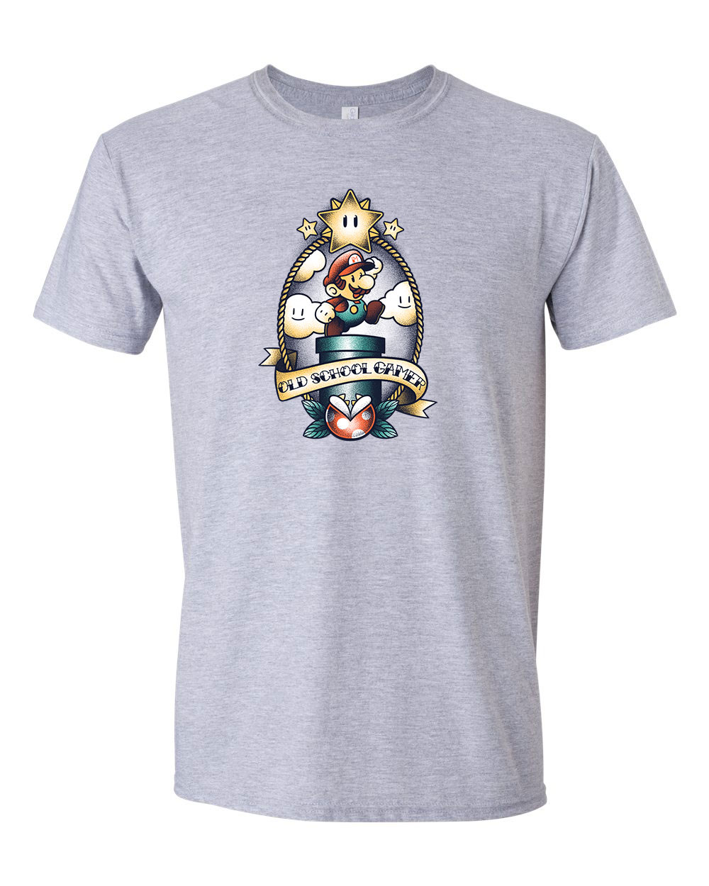 super mario Sportszürke Férfi Póló