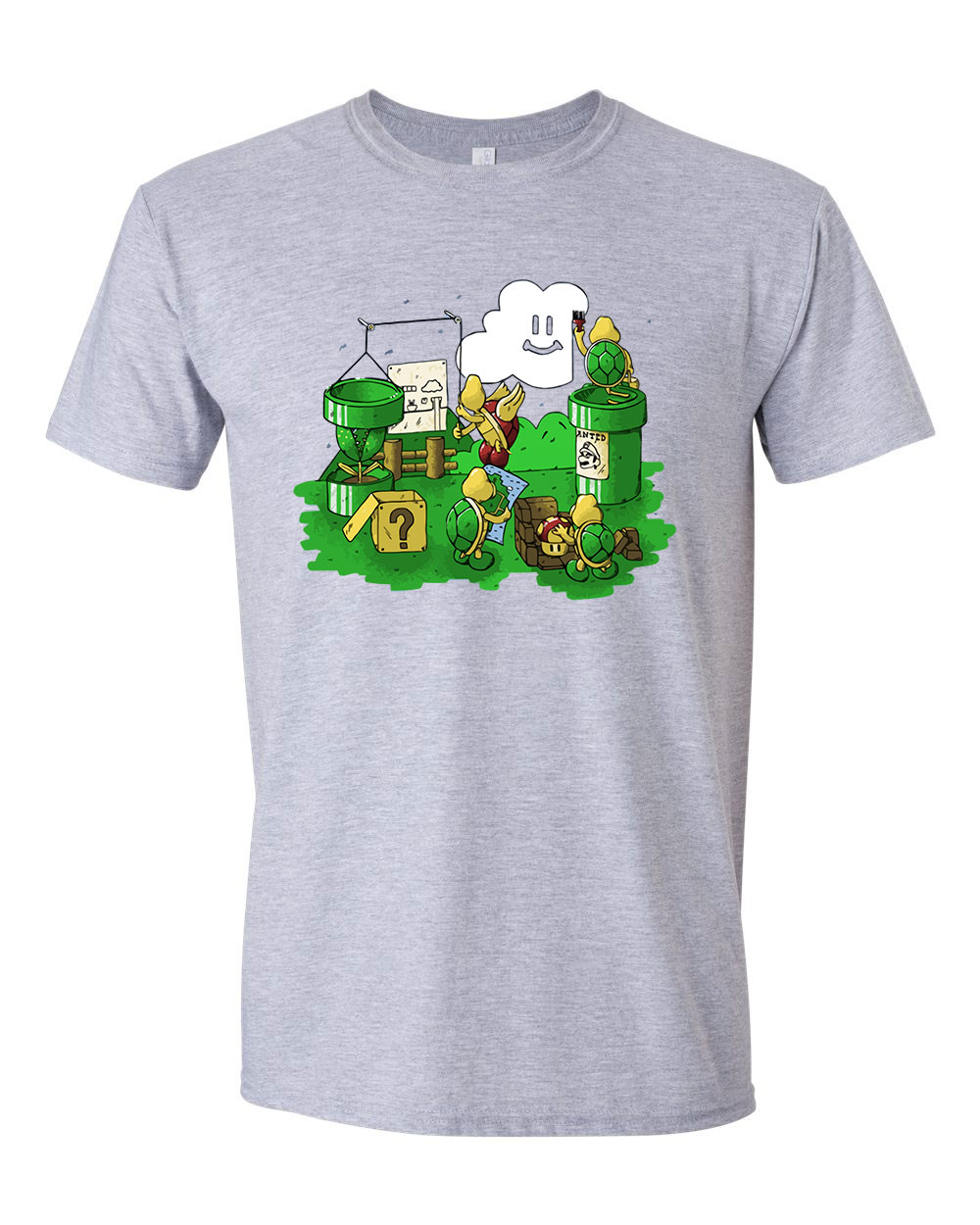 super mario mario Sportszürke Férfi Póló