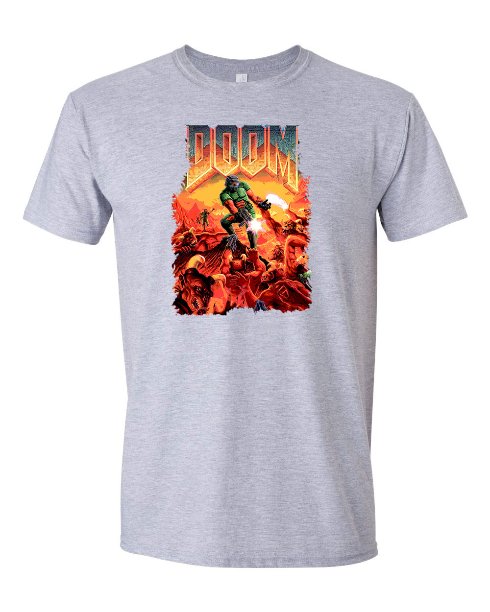 doom Sportszürke Férfi Póló