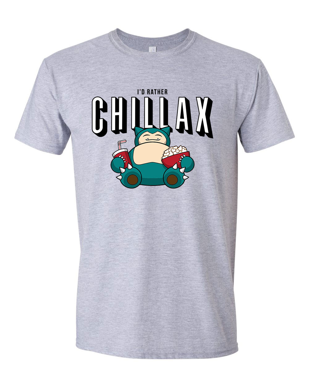 snorlax chillax Sportszürke Férfi Póló