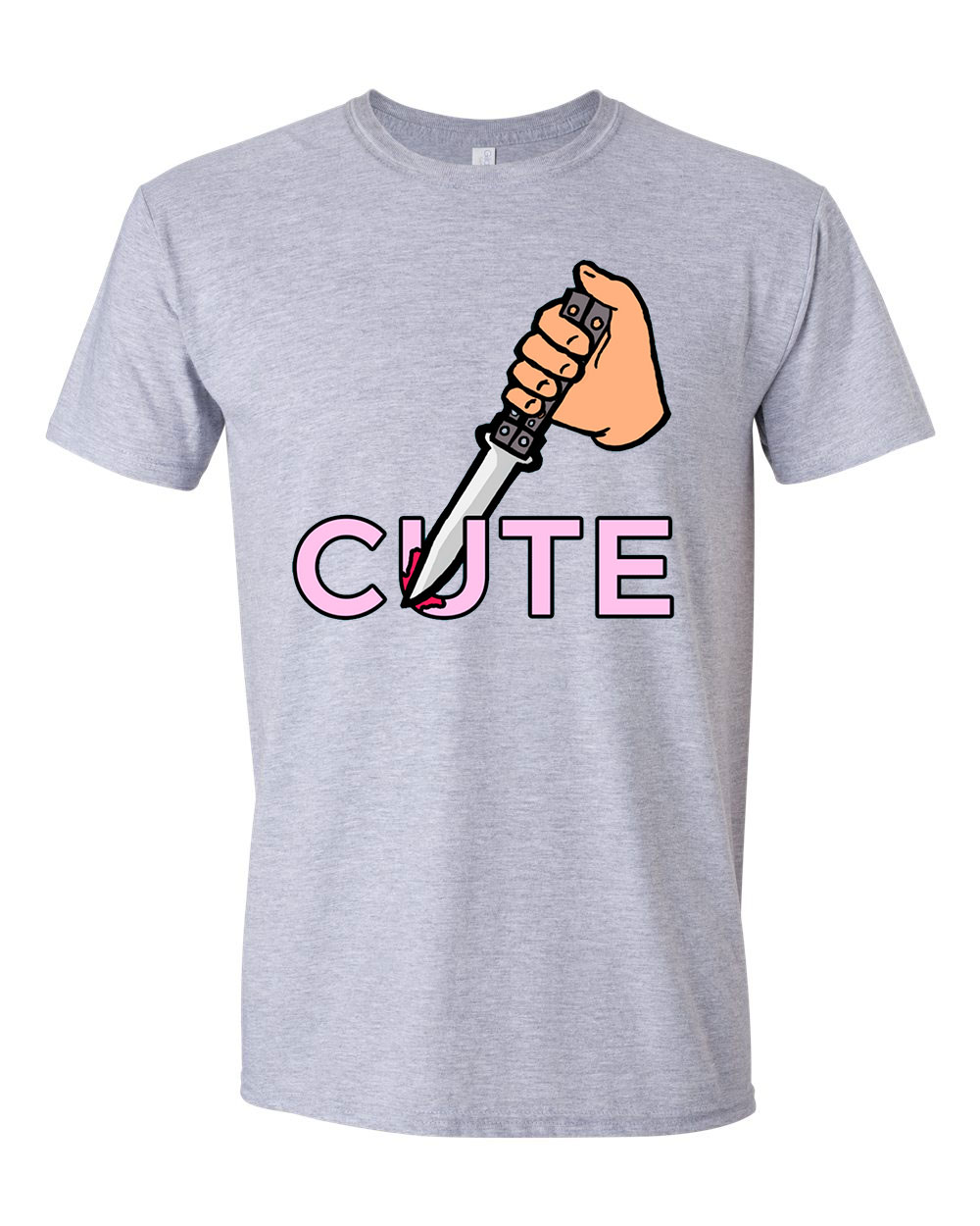 cute psycho psziho kés Sportszürke Férfi Póló