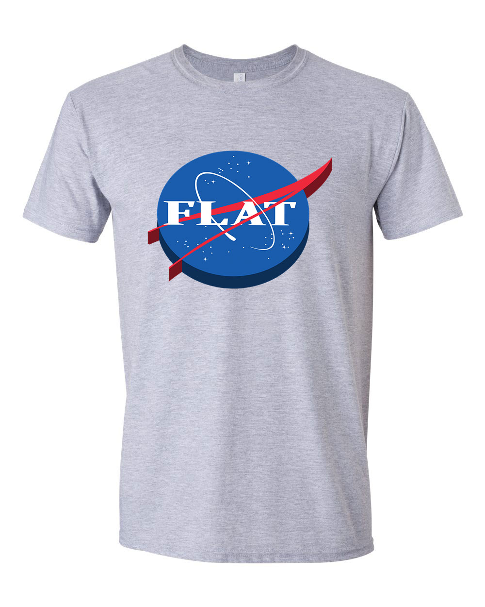 nasa logo flat humor Sportszürke Férfi Póló