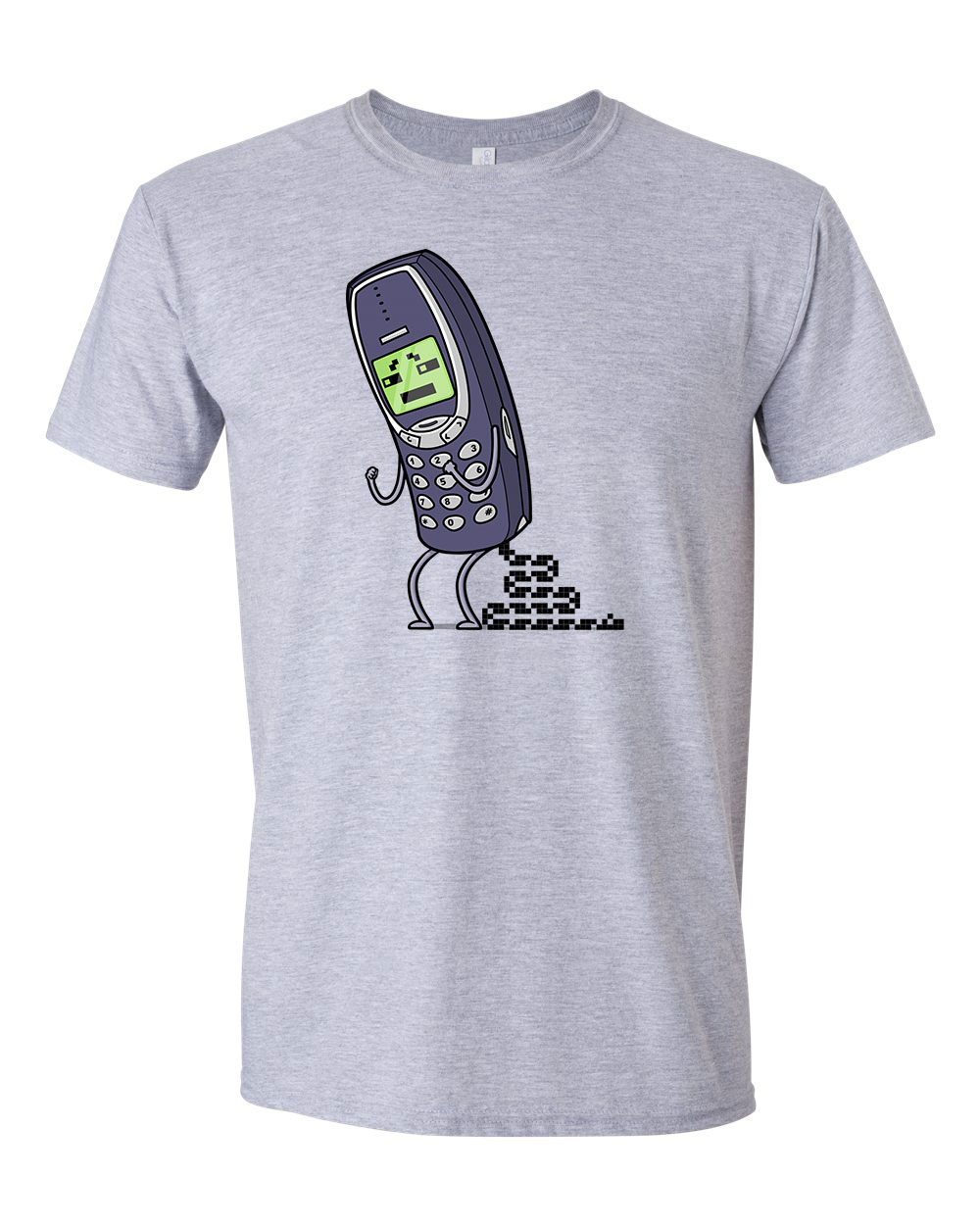 retro snake Sportszürke Férfi Póló
