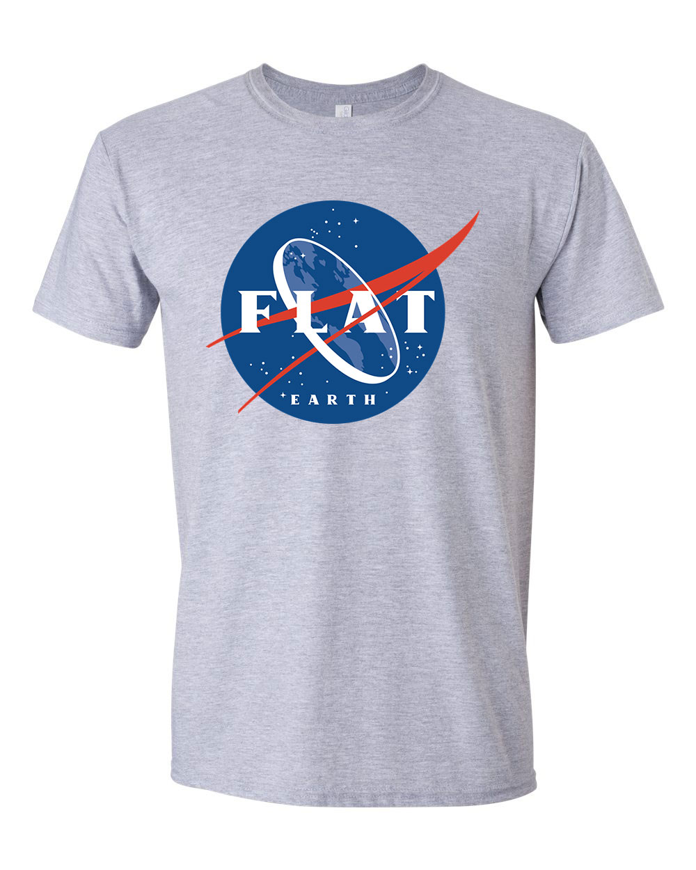 flat earth nasa Sportszürke Férfi Póló