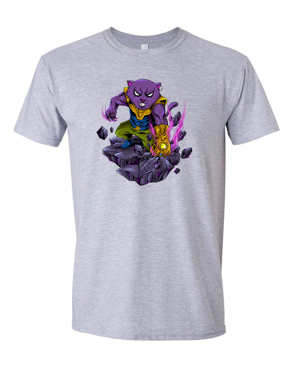 thanos macska Sportszürke Férfi Póló