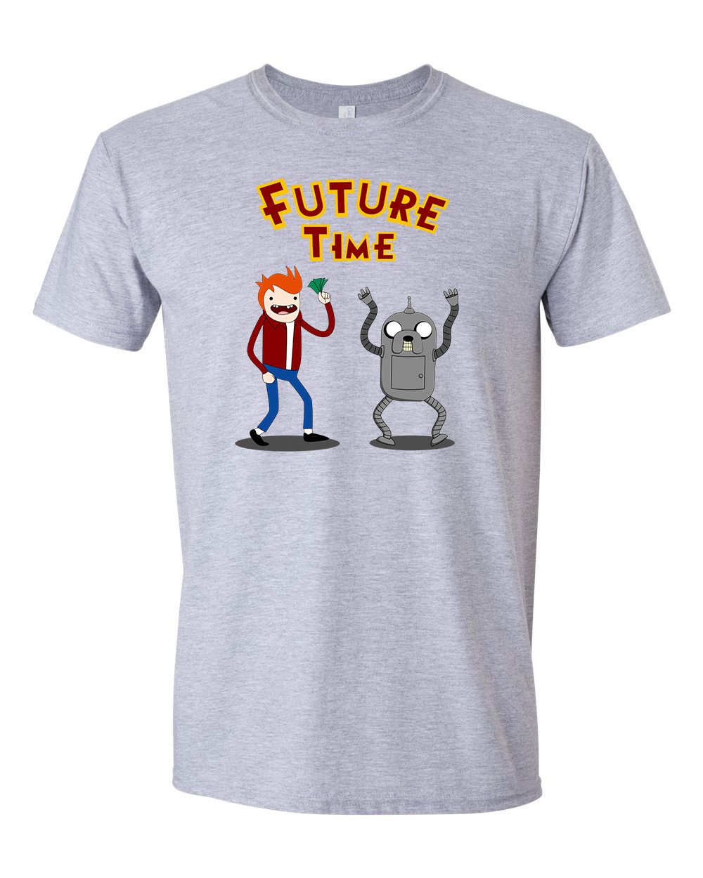 futurama adventure time Sportszürke Férfi Póló