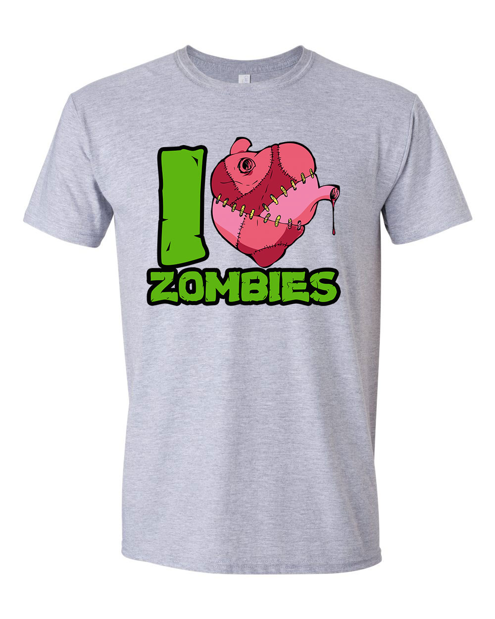 zombi zombis Sportszürke Férfi Póló