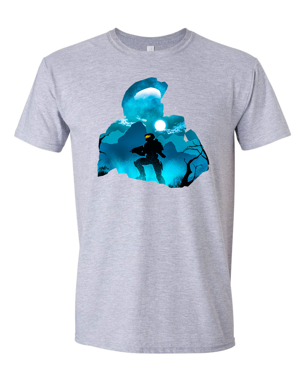 Halo Sportszürke Férfi Póló