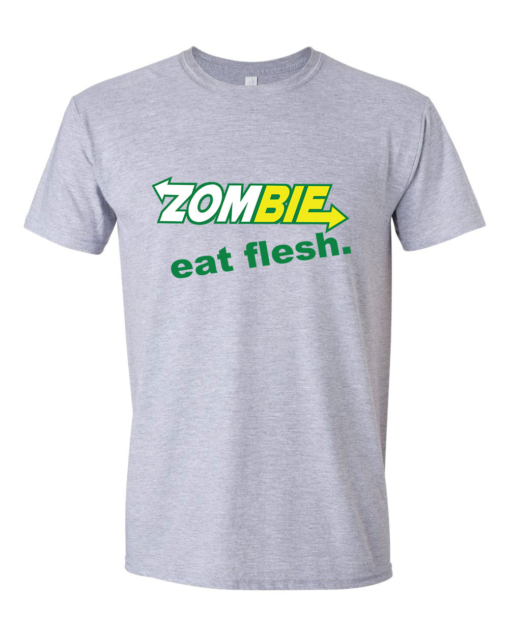 zombie zombis zombik Sportszürke Férfi Póló