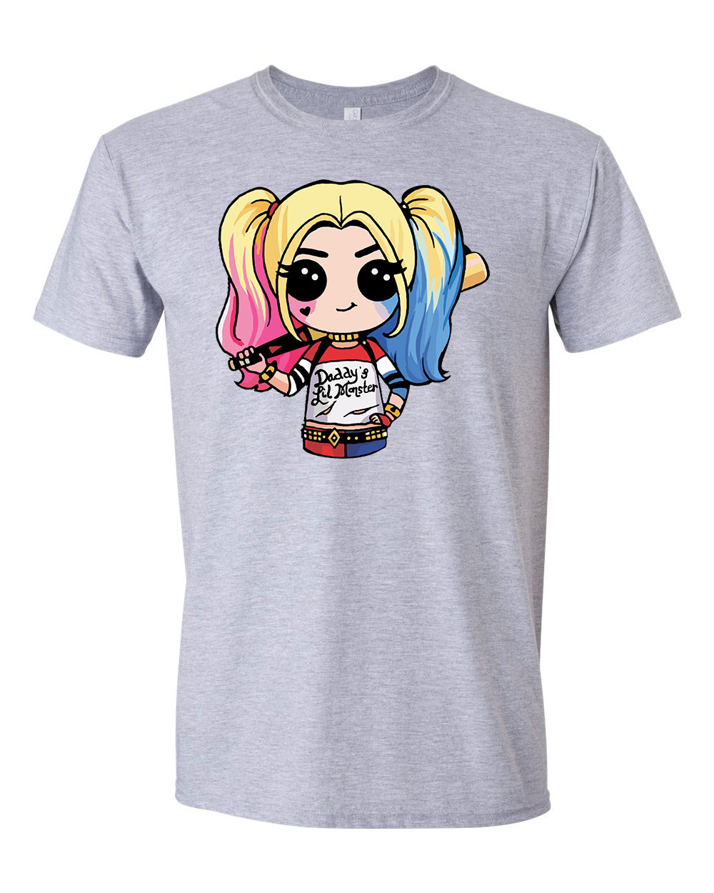 chibi harley quinn Sportszürke Férfi Póló