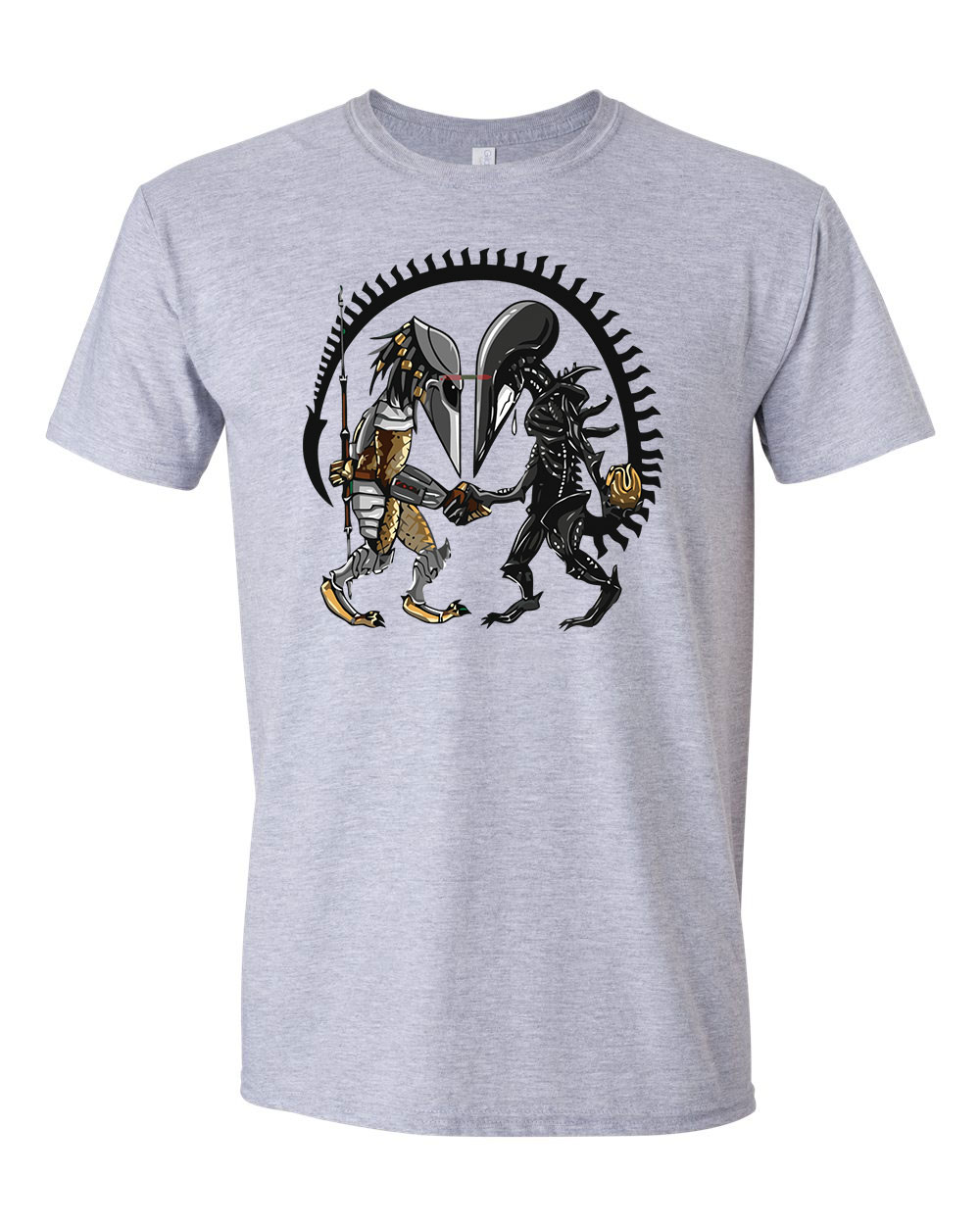 Alien vs Predator Sportszürke Férfi Póló