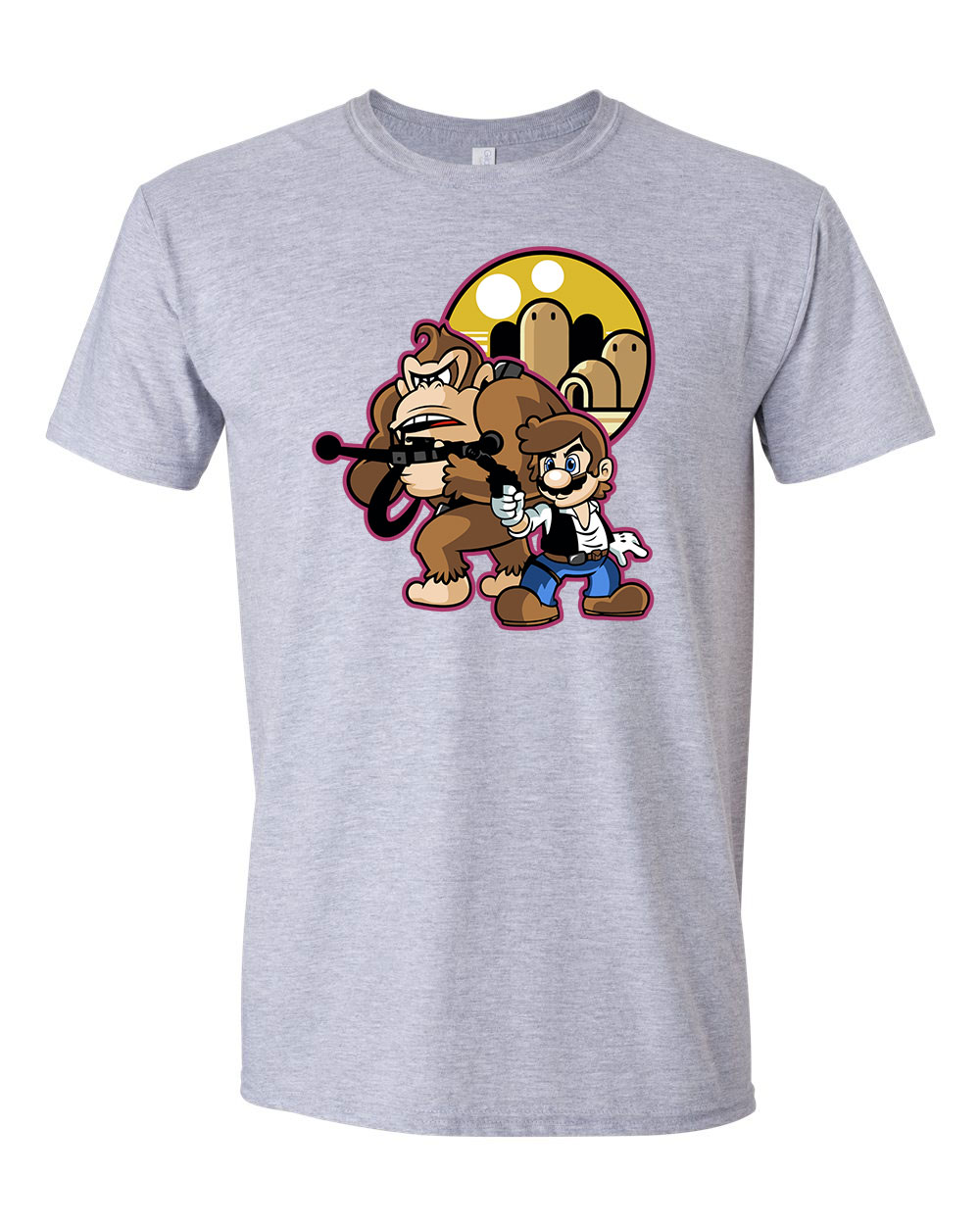 super mario donkey kong han solo Sportszürke Férfi Póló