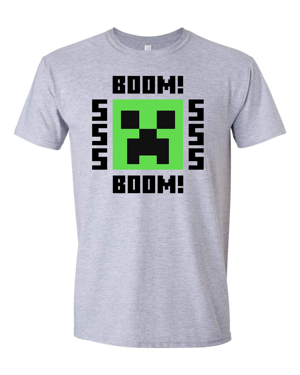 minecraft creeper Sportszürke Férfi Póló