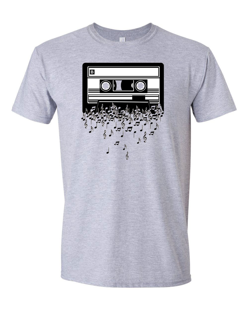 retro kazetta zene music kotta Sportszürke Férfi Póló