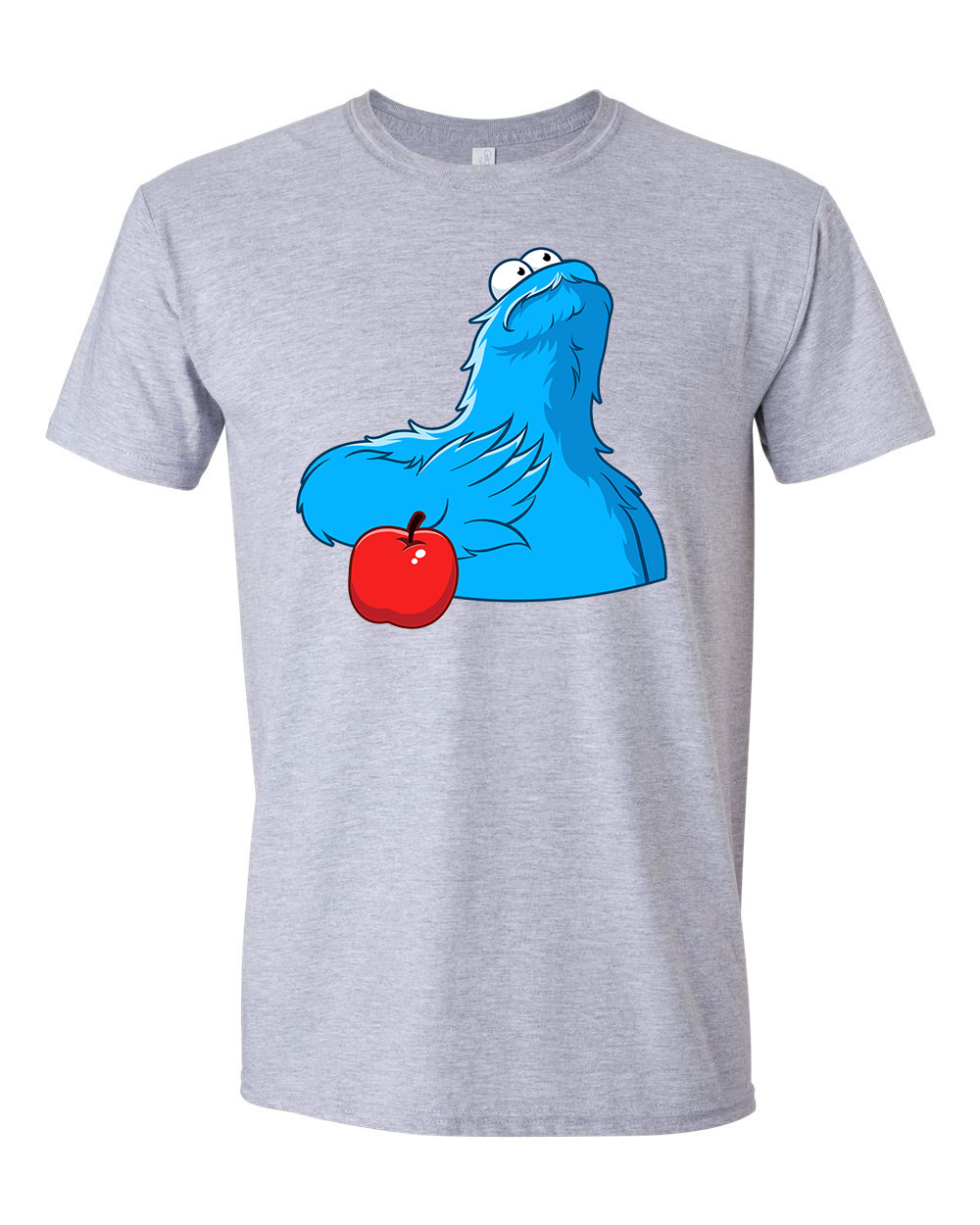 sütiszörny cookie monster alma Sportszürke Férfi Póló