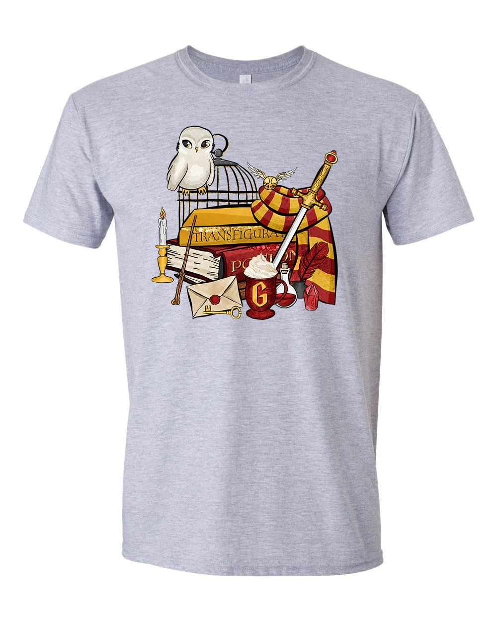 harry potter gryffindor griffendél Sportszürke Férfi Póló