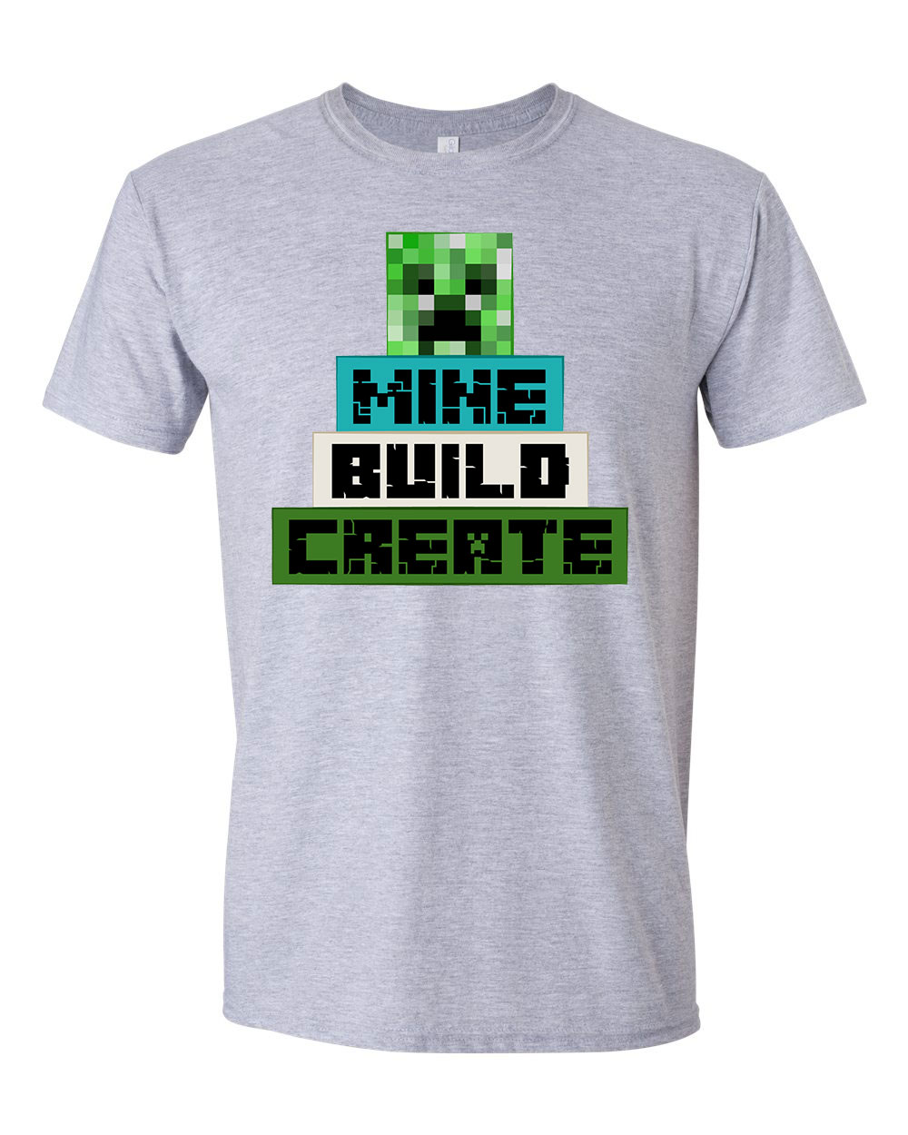 minecraft creeper Sportszürke Férfi Póló