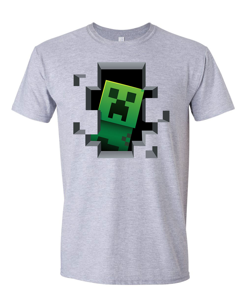 minecraft creeper Sportszürke Férfi Póló